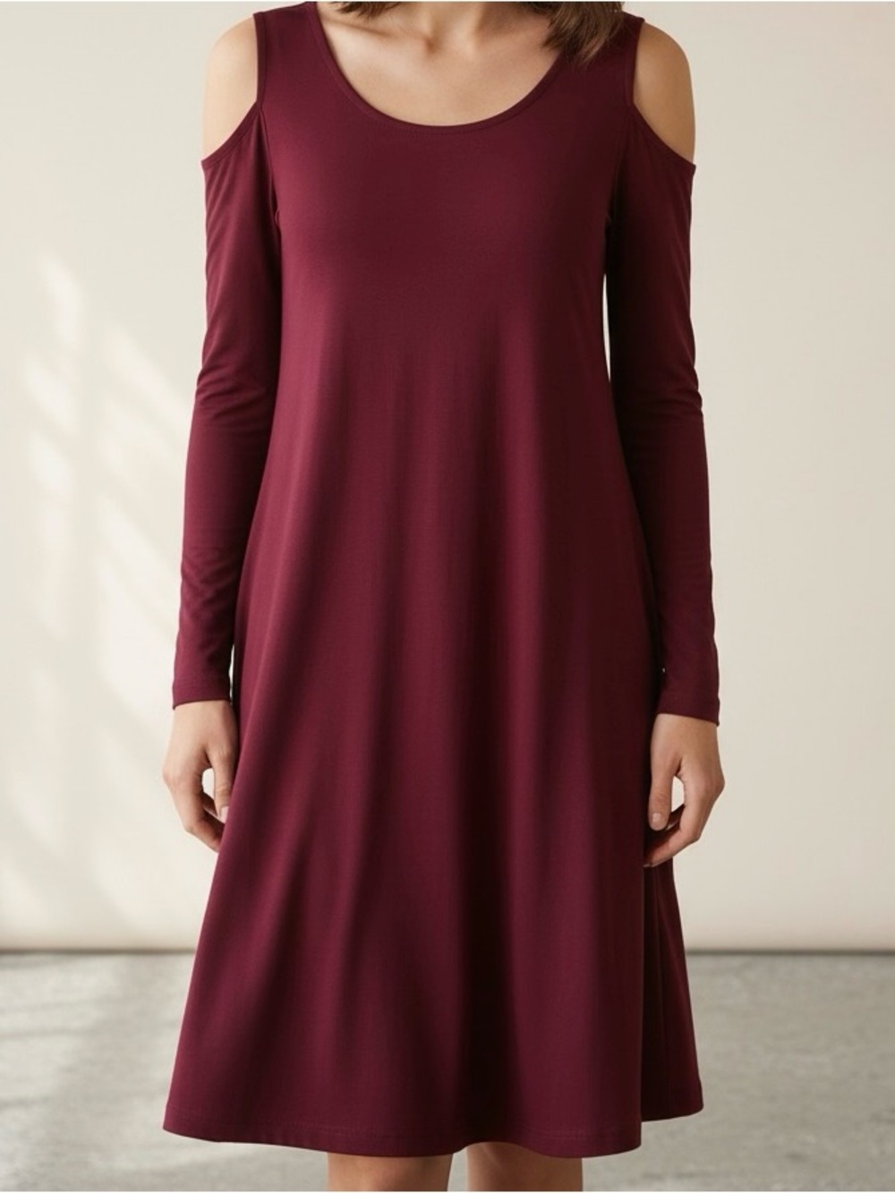 Studio One New York Burgundy Cold Shoulder Dress 14W